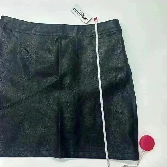 NWT Faux Leather High Waisted Bodycon Slim Mini Skirt Sz XL Item# 5C - Picture 8 of 11